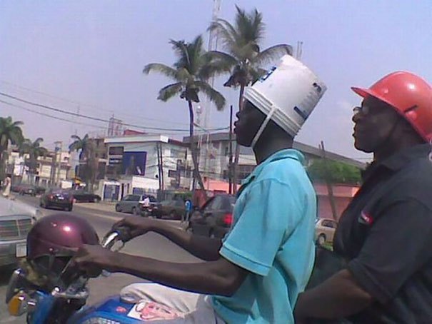 Always Wear a Helmet...Any Helmet