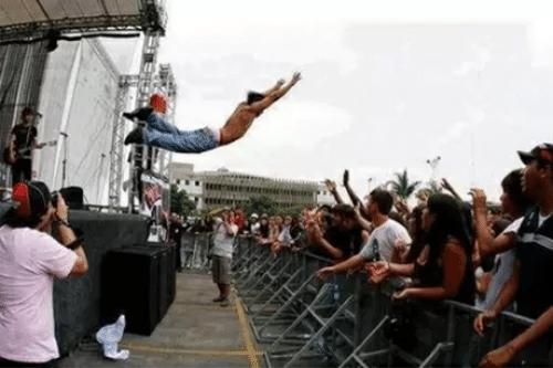 Long Distance Crowd Surfing