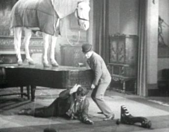 Laurel, Hardy, a Piano, and a Horse